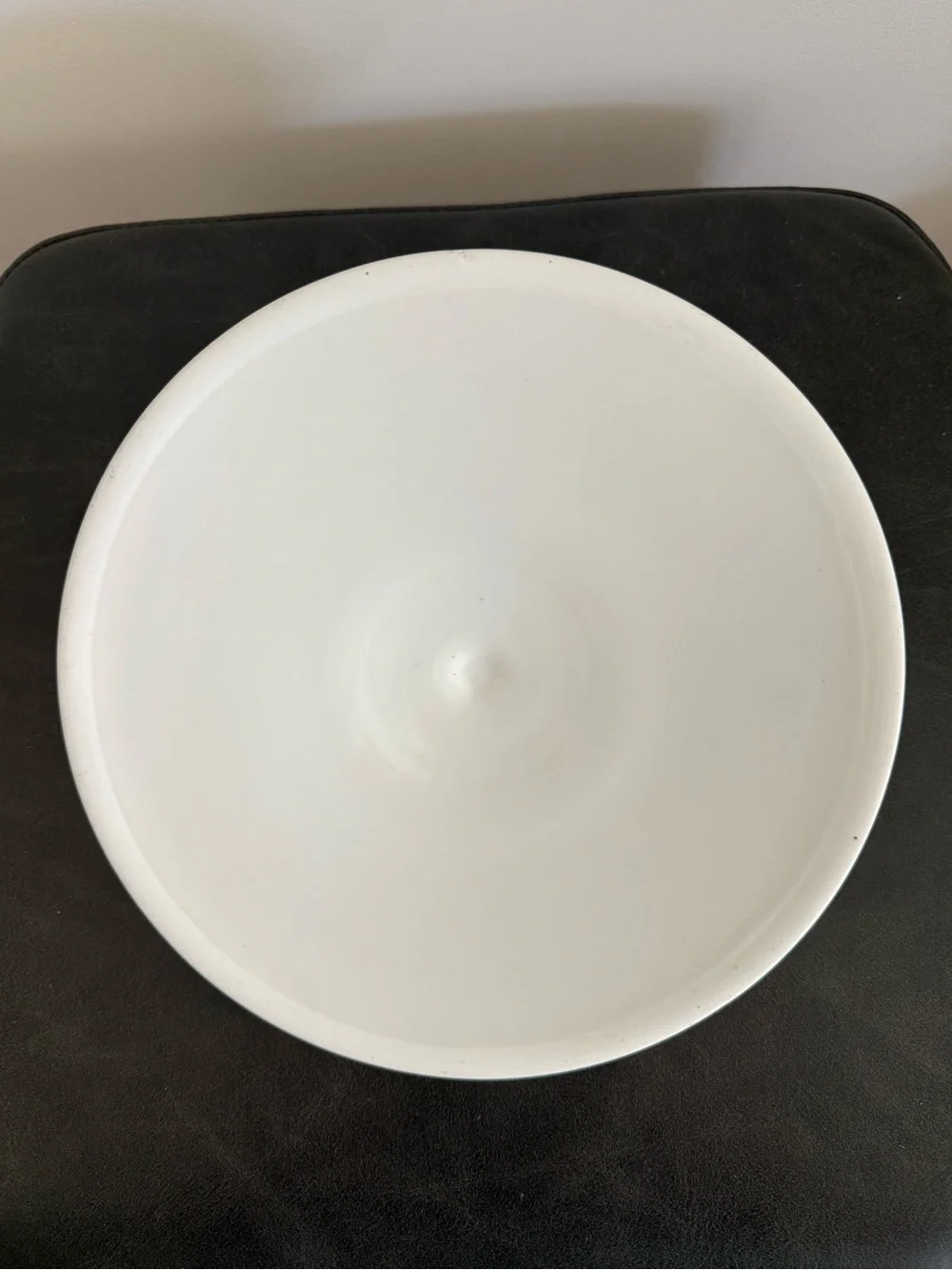 Vintage Porcelain Covered Serving Bowl in White with Gold, Green & Pink Trim